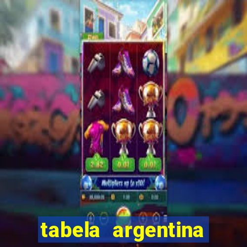 tabela argentina torneo betano